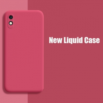 Чехол-накладка Liquid Silicone для смартфона Xiaomi Redmi 9A, противоударный бампер, термополиуретан с мягкой подкладкой, эластичность в сочетании с устойчивостью к растяжению, устойчивость к царапинам, накладки на кнопки регулировки громкости и включения / выключения, двойное отверстие для крепления ремешка, чёрный, синий, серый, сиреневый, красный, зелёный, жёлтый, персиковый, Киев