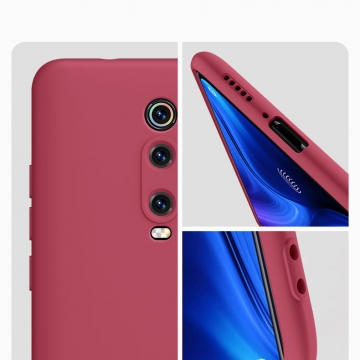 Чехол-накладка Liquid Silicone для смартфона Xiaomi Redmi K20 / Xiaomi Redmi K20 Pro / Xiaomi Mi9T / Xiaomi Mi9T Pro, противоударный бампер, термополиуретан с мягкой подкладкой, эластичность в сочетании с устойчивостью к растяжению, устойчивость к царапинам, накладки на кнопки регулировки громкости и включения / выключения, двойное отверстие для крепления ремешка, чёрный, синий, серый, сиреневый, красный, зелёный, жёлтый, персиковый, Киев