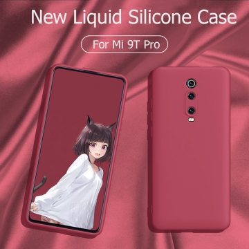 Чехол-накладка Liquid Silicone для смартфона Xiaomi Redmi K20 / Xiaomi Redmi K20 Pro / Xiaomi Mi9T / Xiaomi Mi9T Pro, противоударный бампер, термополиуретан с мягкой подкладкой, эластичность в сочетании с устойчивостью к растяжению, устойчивость к царапинам, накладки на кнопки регулировки громкости и включения / выключения, двойное отверстие для крепления ремешка, чёрный, синий, серый, сиреневый, красный, зелёный, жёлтый, персиковый, Киев