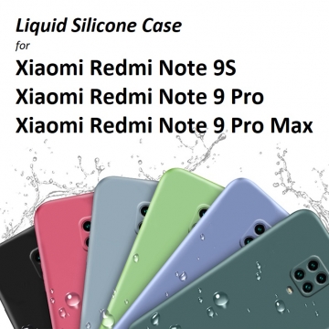 Чехол-накладка Liquid Silicone для смартфона Xiaomi Redmi Note 9 Pro / Xiaomi Redmi Note 9 Pro Max / Xiaomi Redmi Note 9S, противоударный бампер, термополиуретан с мягкой подкладкой, флок, эластичность в сочетании с устойчивостью к растяжению, устойчивость к царапинам, накладки на кнопки регулировки громкости и включения / выключения, двойное отверстие для крепления ремешка, чёрный, синий, серый, сиреневый, красный, зелёный, жёлтый, розовый, персиковый, Киев
