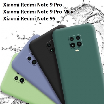 Чехол-накладка Liquid Silicone для смартфона Xiaomi Redmi Note 9 Pro / Xiaomi Redmi Note 9 Pro Max / Xiaomi Redmi Note 9S, противоударный бампер, термополиуретан с мягкой подкладкой, флок, эластичность в сочетании с устойчивостью к растяжению, устойчивость к царапинам, накладки на кнопки регулировки громкости и включения / выключения, двойное отверстие для крепления ремешка, чёрный, синий, серый, сиреневый, красный, зелёный, жёлтый, розовый, персиковый, Киев