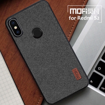 Чехол-накладка MOFI (Fabric) для смартфона Xiaomi RedMi S2, термополиуретан, TPU, поликарбонат с тканевым покрытием, в заднюю стенку встроена металлическая пластина, не влияющая на качество приёма сигнала, которая крепится к автомобильным магнитным держателям без дополнительных приспособлений, логотип MOFI, чёрный, серый, коричневый, Киев
