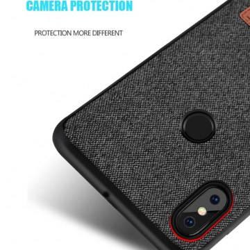 Чехол-накладка MOFI (Fabric) для смартфона Xiaomi RedMi S2, термополиуретан, TPU, поликарбонат с тканевым покрытием, в заднюю стенку встроена металлическая пластина, не влияющая на качество приёма сигнала, которая крепится к автомобильным магнитным держателям без дополнительных приспособлений, логотип MOFI, чёрный, серый, коричневый, Киев