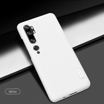 Чехол-накладка Nillkin Super Frosted Shield для смартфона Xiaomi Mi Note 10 / Xiaomi Mi CC9 Pro, противоударный бампер, рифлёный пластик, чёрный, белый, золотой, красный, сапфирово-синий (Sapphire Blue), сине-зелёный (Peacock Blue), подставка для просмотра видео, Киев