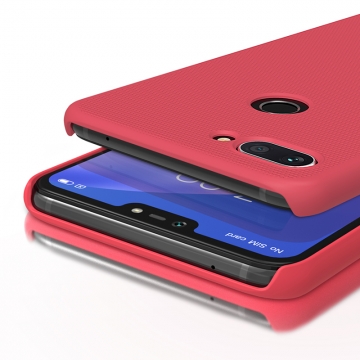 Чехол-накладка Nillkin Frosted Shield для смартфона Xiaomi Mi8 Lite, противоударный бампер, рифлёный пластик, чёрный, белый, золотой, красный, подставка для просмотра видео, Киев