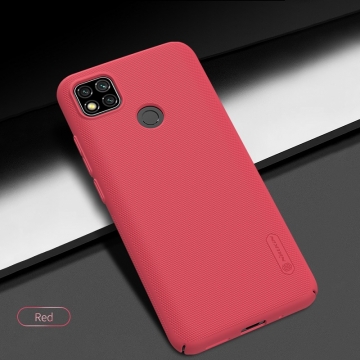Чехол-накладка Nillkin Super Frosted Shield для смартфона Xiaomi Redmi 9C, противоударный бампер, рифлёный пластик, чёрный, белый, золотой, красный, сапфирово-синий (Sapphire Blue), сине-зелёный (Peacock Blue), мятный (Mint Green), подставка для просмотра видео, Киев