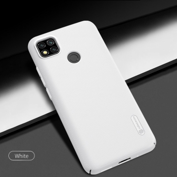 Чехол-накладка Nillkin Super Frosted Shield для смартфона Xiaomi Redmi 9C, противоударный бампер, рифлёный пластик, чёрный, белый, золотой, красный, сапфирово-синий (Sapphire Blue), сине-зелёный (Peacock Blue), мятный (Mint Green), подставка для просмотра видео, Киев