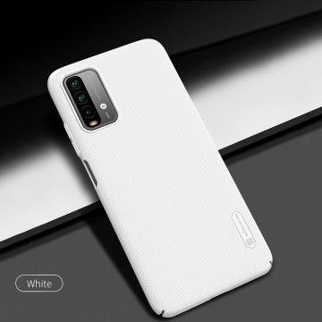 Чехол-накладка Nillkin Super Frosted Shield для смартфона Xiaomi Redmi Note 9 4G (China) / Xiaomi Redmi 9T / Xiaomi Redmi 9 Power, противоударный бампер, рифлёный пластик, накладки на кнопки регулировки громкости, чёрный, белый, золотой, красный, сапфирово-синий (Sapphire Blue), сине-зелёный (Peacock Blue), подставка для просмотра видео, Киев