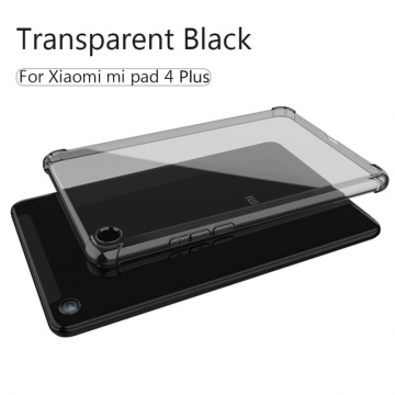 Чехол-накладка PZOZ (Airbag Version) для планшета Xiaomi Mi Pad 4 Plus, термополиуретан, дополнительная защита углов смартфона «воздушными подушками», накладки на кнопки регулировки громкости и включения / выключения, прозрачный, прозрачный с чёрным оттенком, прозрачный с красным оттенком, Киев