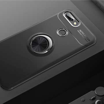 Чехол-накладка с магнитным кольцом для смартфона Xiaomi Mi8 Lite, противоударный чехол, термополиуретан (TPU), накладки на кнопки регулировки громкости и включения / выключения, несъёмное кольцо для пальца, которое также можно использовать как подставку при просмотре видео, угол поворота кольца 360 градусов, угол наклона кольца 150 градусов, металлический сердечник крепится к автомобильным магнитным держателям, чёрный, синий, красный, розовый, Киев