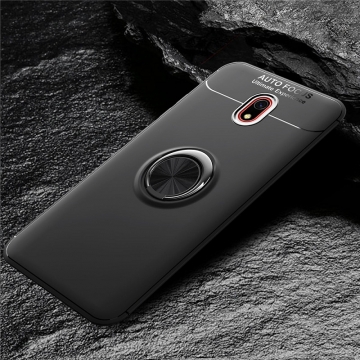 Чехол-накладка с магнитным кольцом для смартфона Xiaomi Redmi 8A, противоударный бампер, термополиуретан (TPU), накладки на кнопки регулировки громкости и включения / выключения, несъёмное кольцо для пальца, которое также можно использовать как подставку при просмотре видео, угол поворота кольца 360 градусов, угол наклона кольца 150 градусов, металлический сердечник крепится к автомобильным магнитным держателям, чёрный, синий, красный, розовый, Киев