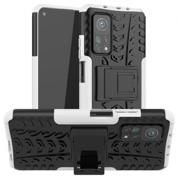 Чехол-накладка с подставкой для смартфона Xiaomi Mi10T / Xiaomi Mi10T Pro / Xiaomi Redmi K30S, бронированный противоударный бампер, поликарбонат + термополиуретан, сочетание жёсткости с гибкостью, в чехол встроена подставка для просмотра видео, чёрный + чёрный, чёрный + красный, чёрный + оранжевый, чёрный +розовый, чёрный + синий, чёрный + фиолетовый, чёрный + зелёный, чёрный + белый, Киев