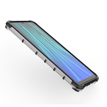 Чехол-накладка с рисунком в виде сот для смартфона Xiaomi Redmi Note 8 Pro, задняя панель из поликарбоната, рама из термополиуретана, сочетание жёсткости с гибкостью, дополнительная защита углов смартфона «воздушными подушками», накладка на кнопки регулировки громкости и включения / выключения, чёрный + прозрачный, чёрный + серый, чёрный + красный, чёрный + синий, чёрный + зелёный, Киев