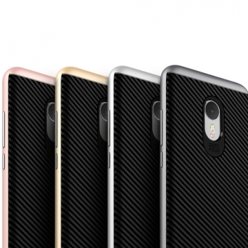 Чехол-накладка U.Case для смартфона Meizu M3 Note, рисунок «под карбон», термополиуретан, резина, чёрный, тёмно-серый, серебряный, золотой, розовое золото, Киев