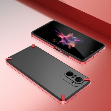 Чехол-накладка X-4 Series для Xiaomi Poco F3 / Xiaomi Redmi K40 / Xiaomi Redmi K40 Pro / Xiaomi Mi 11i, полупрозрачный поликарбонат с серым оттенком, рама из цветного поликарбоната, дополнительная защита углов смартфона, накладка на кнопки регулировки громкости, серый, синий, красный,  розовый, Киев