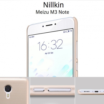 Чехол Nillkin + плёнка для Meizu M3 Note, бампер, пластик, чёрный, белый, золотой, красный, Киев