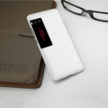 Чехол Nillkin + плёнка для смартфона Meizu Pro 7, противоударный бампер, рифлёный пластик, чёрный, белый, золотой, красный, Киев