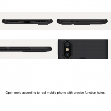 Чехол Nillkin + плёнка для смартфона Xiaomi Mi6X / Xiaomi Mi A2, противоударный бампер, рифлёный пластик, чёрный, белый, золотой, красный, защитная плёнка, Киев
