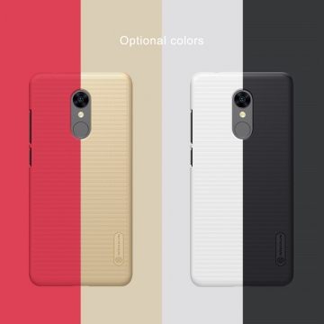 Чехол Nillkin + плёнка для смартфона Xiaomi RedMi 5, противоударный бампер, чехол-накладка, рифлёный пластик, чёрный, белый, золотой, красный, Киев