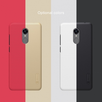 Чехол Nillkin + плёнка для смартфона Xiaomi RedMi 5 Plus, противоударный бампер, чехол-накладка, рифлёный пластик, чёрный, белый, золотой, красный, Киев