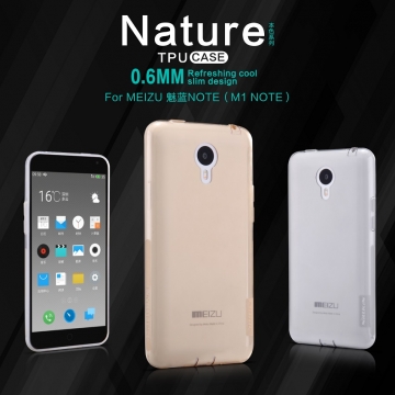 Чехол Nillkin (серия Nature) для смартфона Meizu M1 Note, бампер, силикон, термополиуретан, TPU, прозрачный, заглушки, Киев