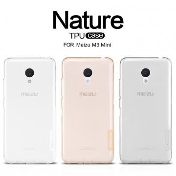 Чехол Nillkin (серия Nature) для смартфона Meizu M3 Mini, бампер, силикон, термополиуретан, TPU, прозрачный, заглушки, Киев