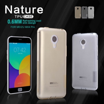 Чехол Nillkin (серия Nature) для смартфона Meizu MX4 Pro, бампер, чехол-накладка, термополиуретан, TPU, силикон, прозрачный, заглушки, Киев