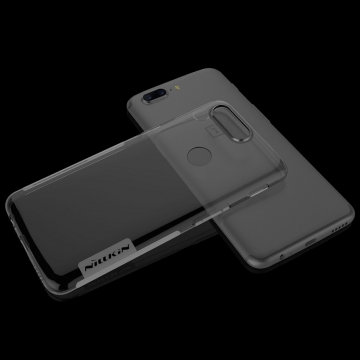 Чехол Nillkin (серия Nature) для смартфона OnePlus 5T, противоударный бампер, силикон, термополиуретан, TPU, прозрачный, серый, Киев