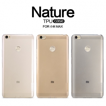 Чехол Nillkin (серия Nature) для смартфона Xiaomi Mi Max, бампер, силикон, прозрачный, серый, жёлтый, заглушки, Киев