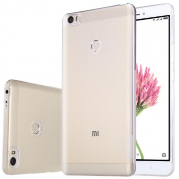 Чехол Nillkin (серия Nature) для смартфона Xiaomi Mi Max, бампер, силикон, прозрачный, серый, жёлтый, заглушки, Киев