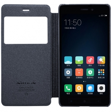 Чехол Nillkin (серия Sparkle) для смартфона Xiaomi RedMi 4 Prime, Xiaomi RedMi 4 Pro, смарт-чехол, чехол-книжка, горизонтальный флип, смарт-окно, sleep / wake, сон / пробуждение, пластик, искусственная кожа, PU, чёрный, белый, золотой, розовый, Киев