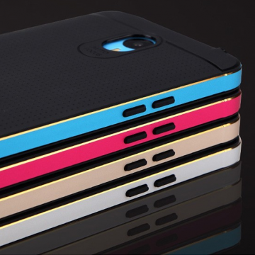 Чехол с металлической рамкой для смартфона Meizu M1 Note, алюминиевая рамка, термополиуретан, резина, чёрный, голубой, розовый, серебряный, золотой, Киев
