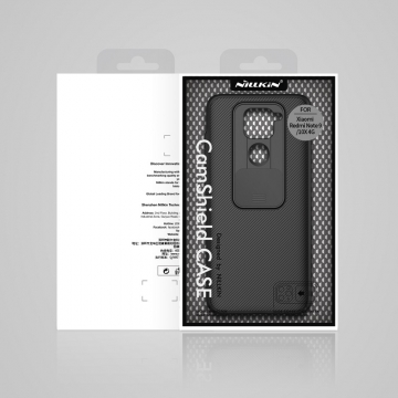 Чехол с защитной шторкой для камеры Nillkin CamShield для смартфона Xiaomi Redmi Note 9 / Xiaomi Redmi 10X 4G, противоударный бампер, рифлёный пластик, шторка-слайдер для защиты камеры от механических воздействий, чёрный, Киев