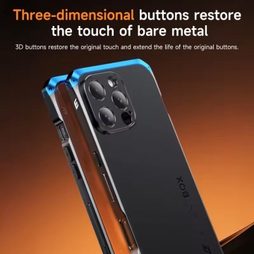 Чехол Element Case Solace (Element Box) для смартфона iPhone 16 Pro Max, противоударный бампер, корпус из поликарбоната, алюминиевые накладки, бампер состоит из трёх частей, скрученных четырьмя винтиками, в комплект входит отвёртка и 2 запасных винтика, резиновые прокладки на внутренней поверхности рамы для защиты корпуса смартфона, встроенные кнопки регулировки громкости, фабричная упаковка, Киев, Київ