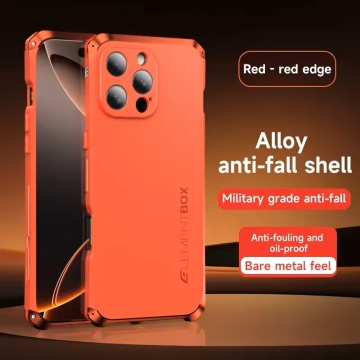 Чехол Element Case Solace (Element Box) для смартфона iPhone 16 Pro Max, противоударный бампер, корпус из поликарбоната, алюминиевые накладки, бампер состоит из трёх частей, скрученных четырьмя винтиками, в комплект входит отвёртка и 2 запасных винтика, резиновые прокладки на внутренней поверхности рамы для защиты корпуса смартфона, встроенные кнопки регулировки громкости, фабричная упаковка, Киев, Київ