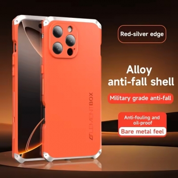 Чехол Element Case Solace (Element Box) для смартфона iPhone 16 Pro Max, противоударный бампер, корпус из поликарбоната, алюминиевые накладки, бампер состоит из трёх частей, скрученных четырьмя винтиками, в комплект входит отвёртка и 2 запасных винтика, резиновые прокладки на внутренней поверхности рамы для защиты корпуса смартфона, встроенные кнопки регулировки громкости, фабричная упаковка, Киев, Київ