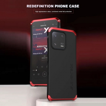 Чехол Element Case Solace (Element Box) для смартфона Xiaomi 13, противоударный бампер, корпус из поликарбоната, алюминиевые накладки, бампер состоит из трёх частей, скрученных четырьмя винтиками, в комплект входит отвёртка и 2 запасных винтика, резиновые прокладки на внутренней поверхности рамы для защиты корпуса смартфона, встроенные кнопки регулировки громкости, двойное отверстие для крепления ремешка, фабричная упаковка, Киев, Київ