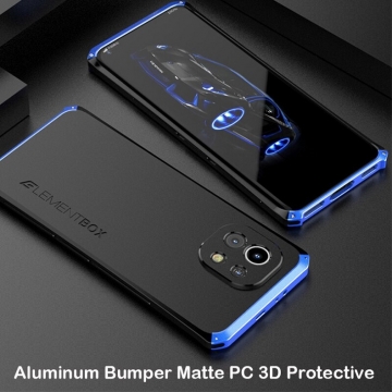 Чехол Element Case Solace (Element Box) для смартфона Xiaomi Mi 11, противоударный бампер, корпус из поликарбоната, алюминиевые накладки, бампер состоит из трёх частей, скрученных четырьмя винтиками, в комплект входит отвёртка и 2 запасных винтика, резиновые прокладки на внутренней поверхности рамы для защиты корпуса смартфона, встроенные кнопки регулировки громкости, двойное отверстие для крепления ремешка, фабричная упаковка, Киев, Київ