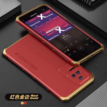 Чехол Element Case Solace Element Box для смартфона Xiaomi Poco F4 / Xiaomi Redmi K40S, противоударный бампер, корпус из поликарбоната, алюминиевые накладки, бампер состоит из трёх частей, скрученных четырьмя винтиками, в комплект входит отвёртка и 2 запасных винтика, резиновые прокладки на внутренней поверхности рамы для защиты корпуса смартфона со встроенными кнопками регулировки громкости и включения / выключения, фабричная упаковка, Киев, Київ