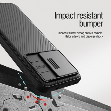 Чохол із захисною шторкою для камери і вбудованим магнітом Nillkin CamShield Pro Magnetic для смартфона Xiaomi 13T / Xiaomi 13T Pro / Xiaomi Redmi K60 Ultra, задня панель з полікарбоната, рама з термополіуретана, захист кутів смартфона «повітряними подушками», шторка-слайдер для захисту камери від механічного впливу, вбудоване магнітне кільце з неодимових магнітів N52, Київ, Киев