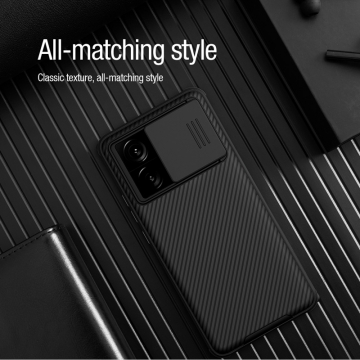 Чохол із захисною шторкою для камери і вбудованим магнітом Nillkin CamShield Pro Magnetic для смартфона Xiaomi 13T / Xiaomi 13T Pro / Xiaomi Redmi K60 Ultra, задня панель з полікарбоната, рама з термополіуретана, захист кутів смартфона «повітряними подушками», шторка-слайдер для захисту камери від механічного впливу, вбудоване магнітне кільце з неодимових магнітів N52, Київ, Киев