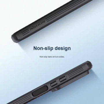Чехол с защитной шторкой для камеры Nillkin CamShield для смартфона Xiaomi Redmi Note 12 4G, противоударный бампер, рифлёный пластик, шторка-слайдер для защиты камеры от механических воздействий, чёрный, синий, Киев, Київ