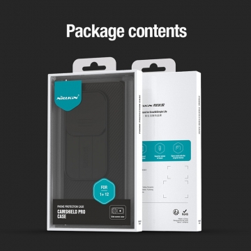Чехол с защитной шторкой для камеры Nillkin CamShield Pro для смартфона OnePlus 12, задняя панель из поликарбоната + рама из термополиуретана, дополнительная защита углов смартфона «воздушными подушками», шторка-слайдер для защиты камеры от механических воздействий, накладки на кнопки регулировки громкости, чёрный, синий, зелёный, Киев, Київ