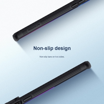 Чехол с защитной шторкой для камеры Nillkin CamShield Pro для смартфона OnePlus 9 Pro, задняя панель из поликарбоната + рама из термополиуретана, дополнительная защита углов смартфона «воздушными подушками», шторка-слайдер для защиты камеры от механических воздействий, накладки на кнопки регулировки громкости, чёрный, синий, зелёный, Киев, Київ