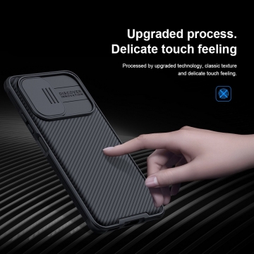 Чехол с защитной шторкой для камеры Nillkin CamShield Pro для смартфона Xiaomi Poco F3 / Xiaomi Redmi K40 / Xiaomi Redmi K40 Pro / Xiaomi Mi 11i, задняя панель из поликарбоната + рама из термополиуретана, дополнительная защита углов смартфона «воздушными подушками», шторка-слайдер для защиты камеры от механических воздействий, накладки на кнопки регулировки громкости, чёрный, синий, зелёный, Киев, Київ