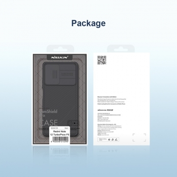 Чехол с защитной шторкой для камеры Nillkin CamShield Pro для смартфона Xiaomi Poco F5 / Xiaomi Redmi Note 12 Turbo, задняя панель из поликарбоната + рама из термополиуретана, дополнительная защита углов смартфона «воздушными подушками», шторка-слайдер для защиты камеры от механических воздействий, накладки на кнопки регулировки громкости, чёрный, синий, зелёный, Киев, Київ
