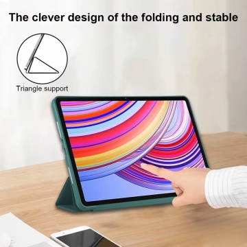 Чохол-книжка для планшета Xiaomi Poco Pad / Xiaomi Redmi Pad Pro, горизонтальний фліп, термополіуретан, мікрофайбер, смарт-чохол (екран вмикається при відкритті чохла і вимикається при закритті), 2 режими складання чохла: вертикальний для перегляду відео (65°), для малювання / набору текста (30°), Київ, Киев