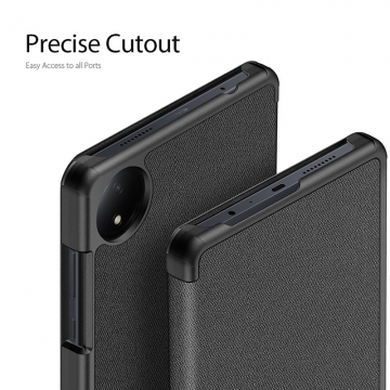 Чохол-книжка Dux Ducis (серія Domo) для планшета Xiaomi Redmi Pad SE 8.7, горизонтальний фліп, штучна шкіра, термополіуретан, ПВХ, мікрофайбер, захист кутів планшета «повітряними подушками», магнітне тримання чохла в закритому стані, смарт-чохол (екран вмикається при відкритті чохла і вимикається при закритті), 2 режими складання чохла, металевий шильд «Dux Ducis» на лицьовому боці, чорний, синій, рожевий, Київ, Киев