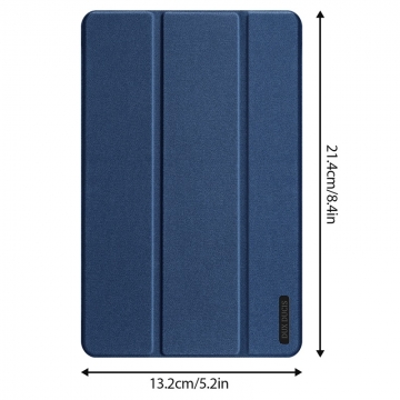Чохол-книжка Dux Ducis (серія Domo) для планшета Xiaomi Redmi Pad SE 8.7, горизонтальний фліп, штучна шкіра, термополіуретан, ПВХ, мікрофайбер, захист кутів планшета «повітряними подушками», магнітне тримання чохла в закритому стані, смарт-чохол (екран вмикається при відкритті чохла і вимикається при закритті), 2 режими складання чохла, металевий шильд «Dux Ducis» на лицьовому боці, чорний, синій, рожевий, Київ, Киев