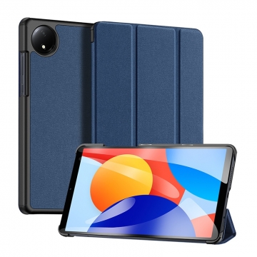 Чохол-книжка Dux Ducis (серія Domo) для планшета Xiaomi Redmi Pad SE 8.7, горизонтальний фліп, штучна шкіра, термополіуретан, ПВХ, мікрофайбер, захист кутів планшета «повітряними подушками», магнітне тримання чохла в закритому стані, смарт-чохол (екран вмикається при відкритті чохла і вимикається при закритті), 2 режими складання чохла, металевий шильд «Dux Ducis» на лицьовому боці, чорний, синій, рожевий, Київ, Киев